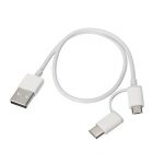 کابل تبدیل شیائومی میکرو USB به Type_C (1متر) Cable 2in1 Type-C / Micro USB 1m SJV4070CN