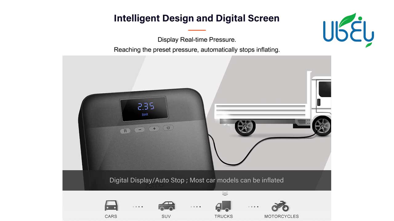 پمپ باد دیجیتال شیائومی مدل 70mai Air Compressor Lite پمپ باد دیجیتال شیائومی مدل 70mai Air Compressor Lite