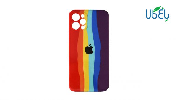 قاب سیلیکونی رنگین کمانی محافظ لنزدار برای گوشی‌ اپل iphone 12 pro