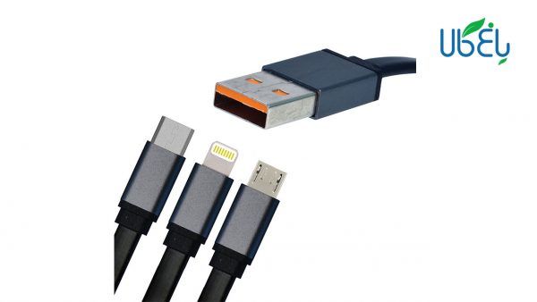 کابل USB به لایتنینگ/microUSB/USB-C کلومن مدل KD-23 به طول 1 متر