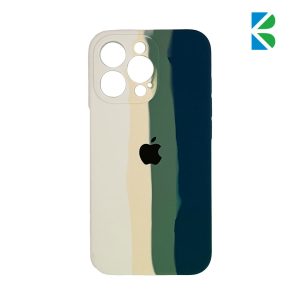 قاب سیلیکونی رنگین کمانی محافظ لنزدار برای گوشی‌ اپل iphone 13 pro