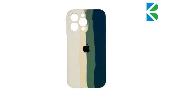 قاب سیلیکونی رنگین کمانی محافظ لنزدار برای گوشی‌ اپل iphone 13 pro
