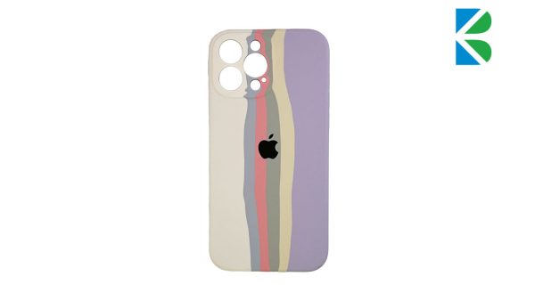 قاب سیلیکونی رنگین کمانی محافظ لنزدار برای گوشی‌ اپل iphone 13 promax