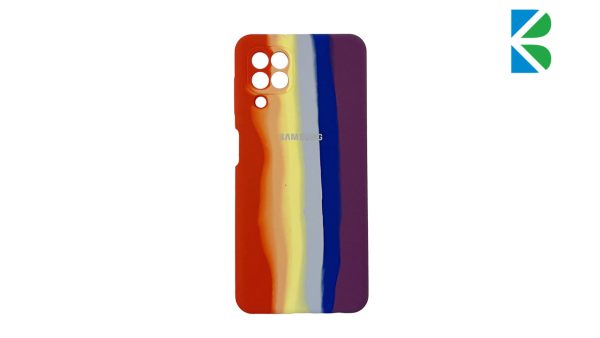 قاب سیلیکونی رنگین کمانی محافظ لنزدار برای گوشی‌ سامسونگ A22(4G)