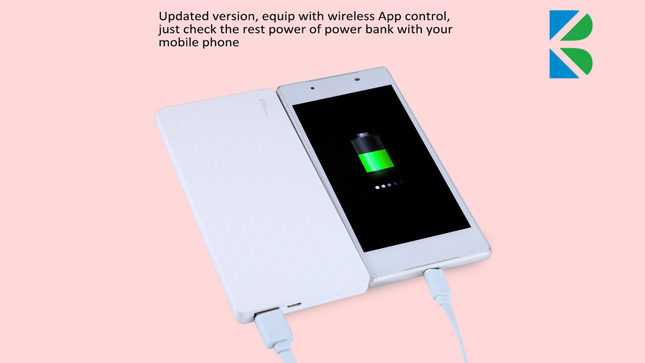 پاوربانک شیائومی مدل ZMI HB810 با ظرفیت ۱۰۰۰۰ میلی آمپر ساعت