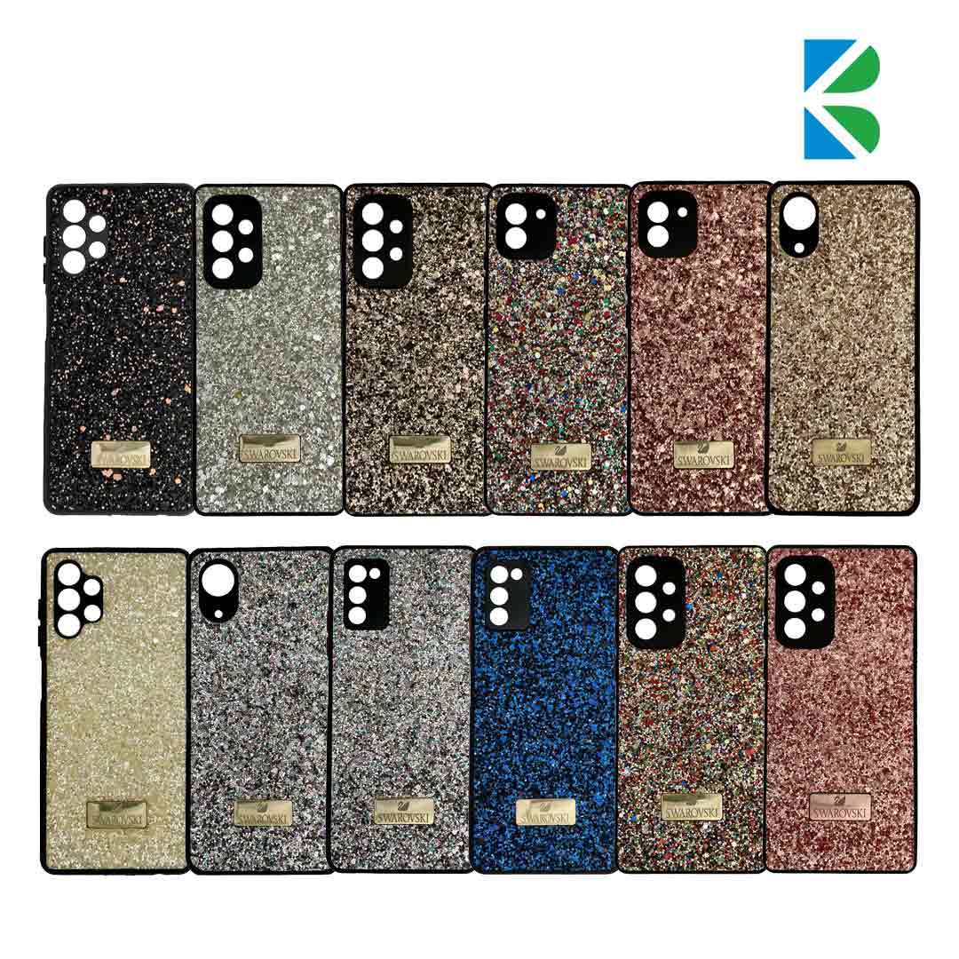 پکیج 12 تایی قاب Swarovski مناسب گوشی‌ های سامسونگ A33/A23/A13 4G/A03S/A03/A03 Core
