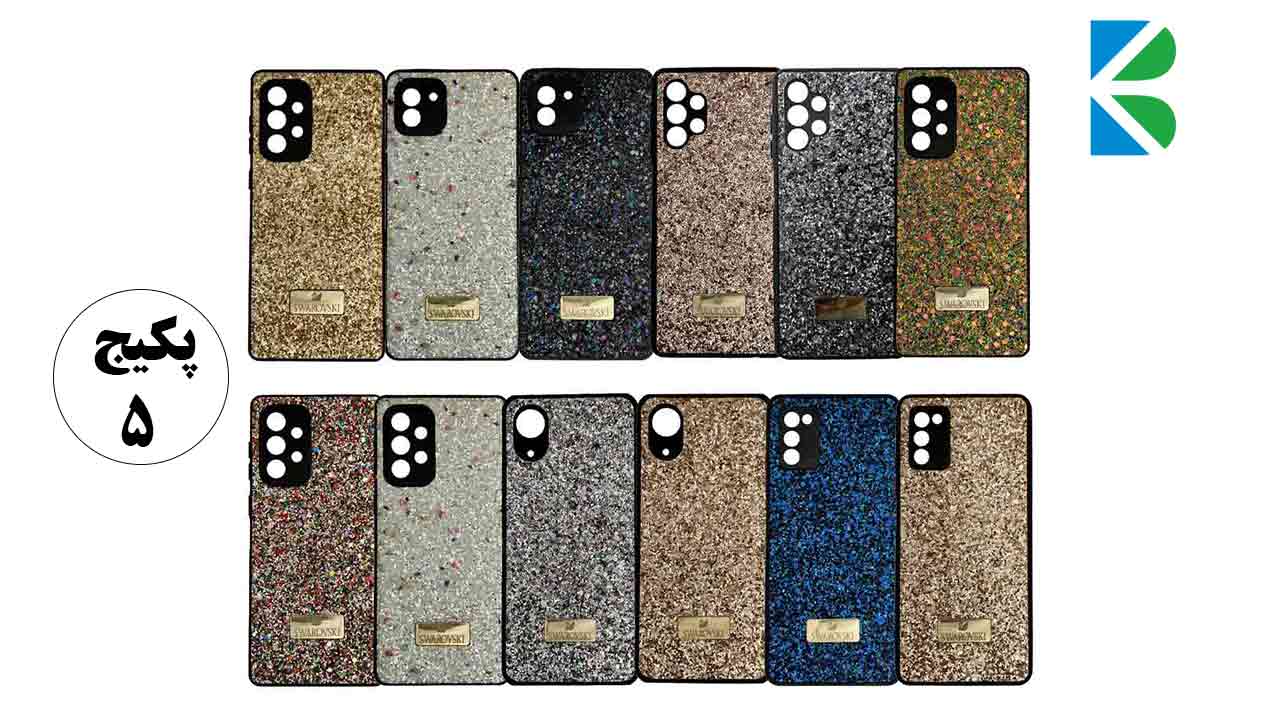 پکیج 12 تایی قاب Swarovski مناسب گوشی‌ های سامسونگ A33/A23/A13 4G/A03S/A03/A03 Core