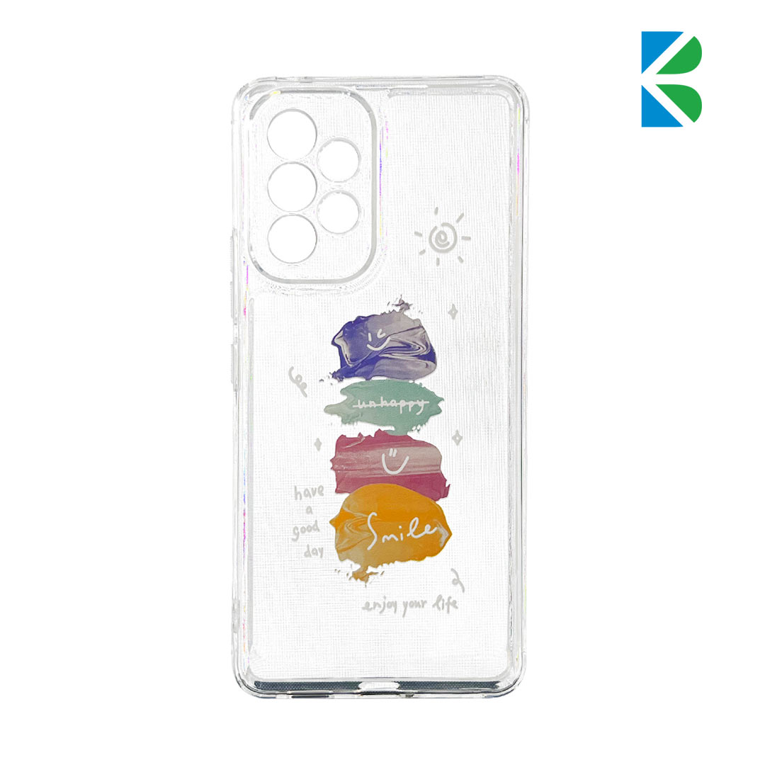 قاب ژله ای شفاف طرح دار محافظ لنزدار مناسب سامسونگ مدل A23