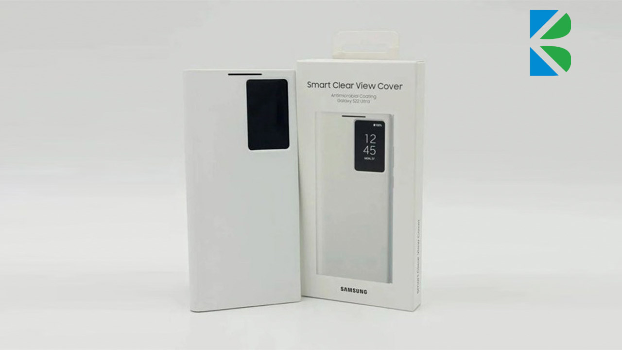 کیف کلاسوری Clear View Cover مناسب گوشی سامسونگ S22 Ultra